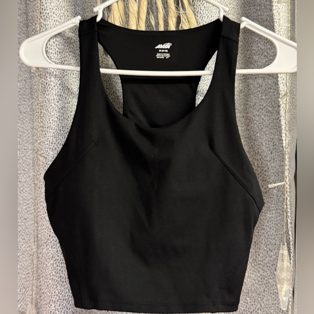 Avia Black Sports Tank with built in bra